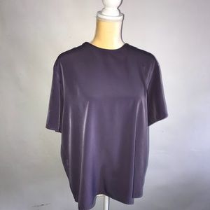 3/$25 Dress barn blouse purple scoop neck shirt